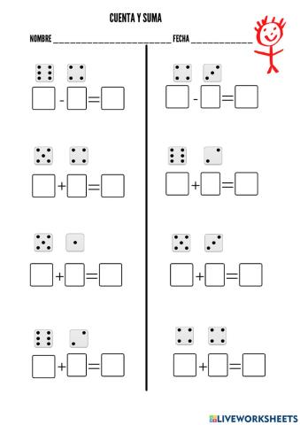 Sumas con dados