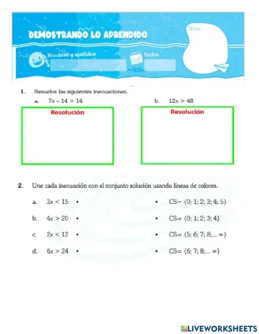 Práctica de álgebra