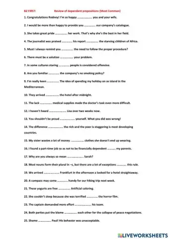 FCE Prepositions (common)