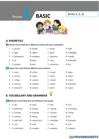 English 7 big3 review 1