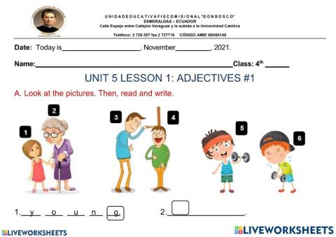 ACTIVITIES ABOUT ADJECTIVES -1