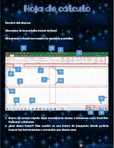 Partes de Excel