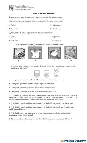 Cambios de estado de la materia