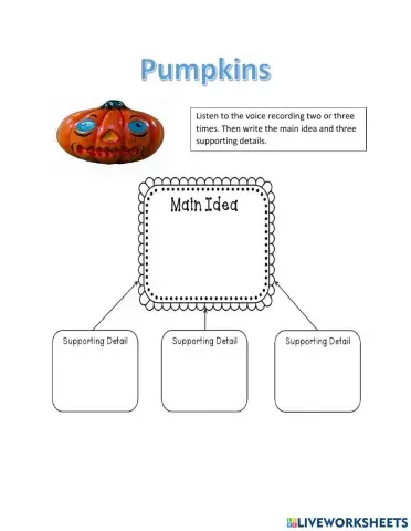 Main Idea Supporting Details