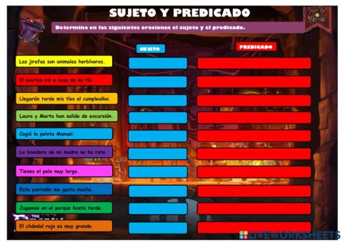 LENGUA-T3-SUJETO Y PREDICADO + NÚCLEOS