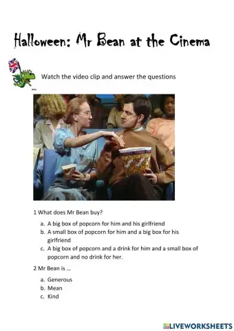 Halloween: Mr Bean at the Cinema