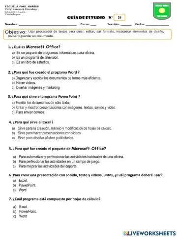Guía 26. Microsoft office