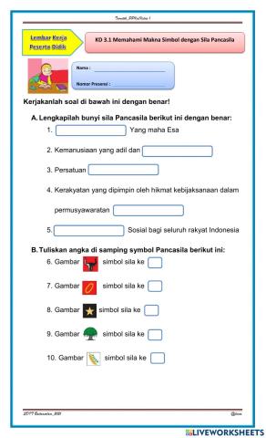 Bunyi dan Simbol Sila Pancasila