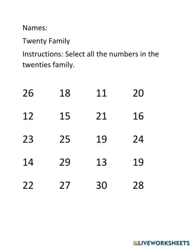 Twenty Family