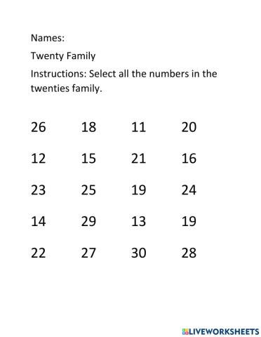 Twenty Family