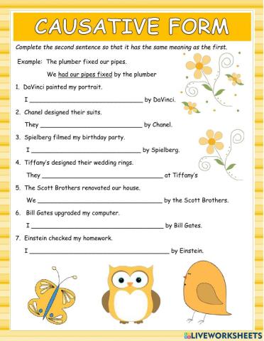 Causatives Sentence Transformations