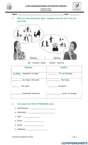 Final test fourth grade