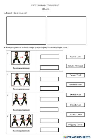 LKPD pukulan dan Tendangan Pencak Silat Kelas 4