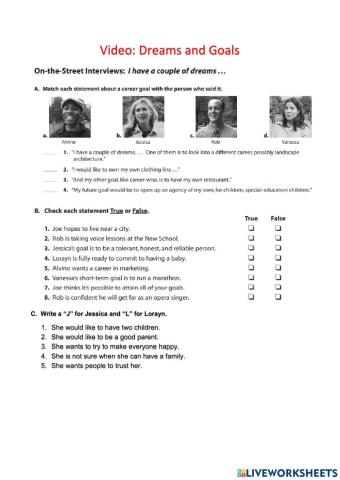 Video: Dreams and Goals