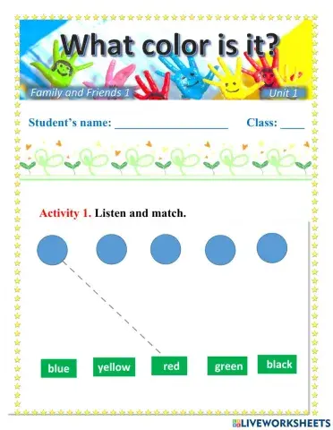 Family and friends 1 - unit 1