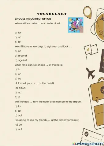 Vocabulary traveling