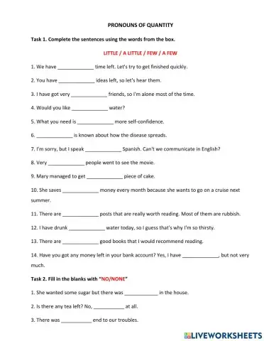 Pronouns of Quantity