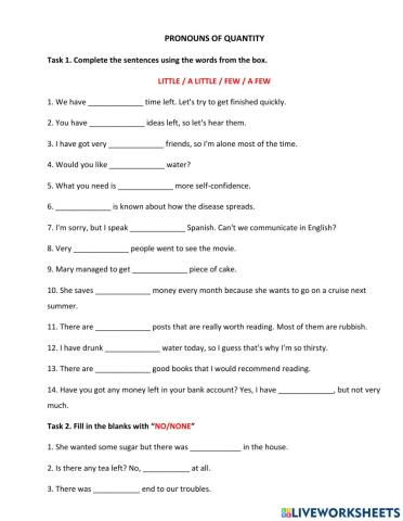 Pronouns of Quantity