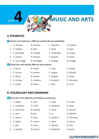 English 7 big4 unit 4 vocabulary and grammar