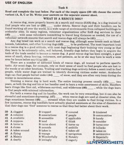 ZNO Use of English 20