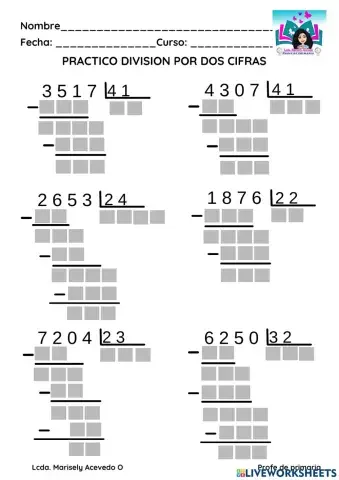 División de dos cifras