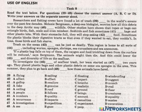 ZNO USE of English 25