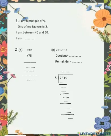 Factor and multiples ,multiplication and division