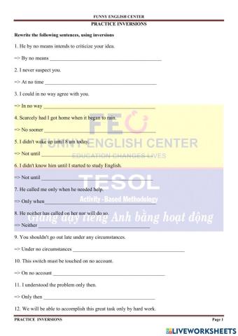 Practice inversions 1