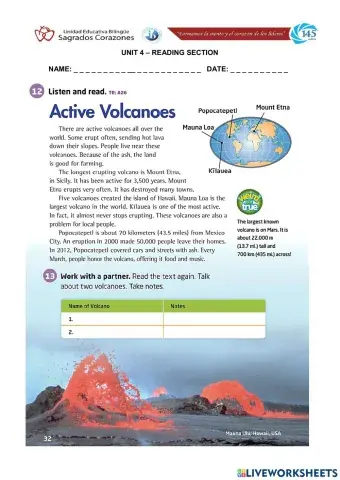 Active Volcanoes