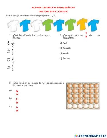 Fracción de un conjunto
