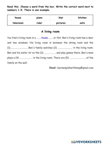 9.T2.P4-R&W-Starters-Choose the word from the box