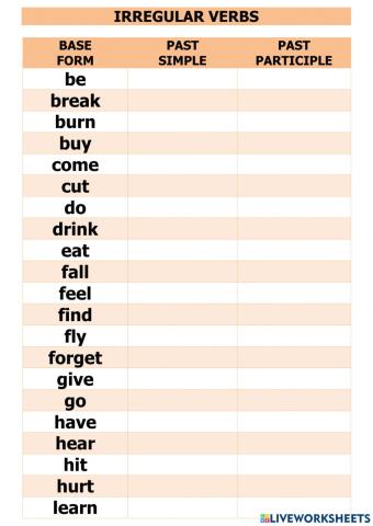 Irregular Verbs