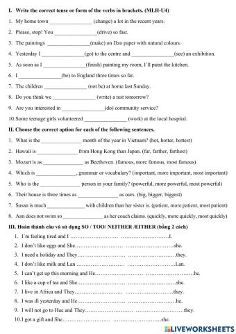 Tieng Anh 7 - Grammar Unit 4