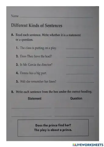 Statements and Questions