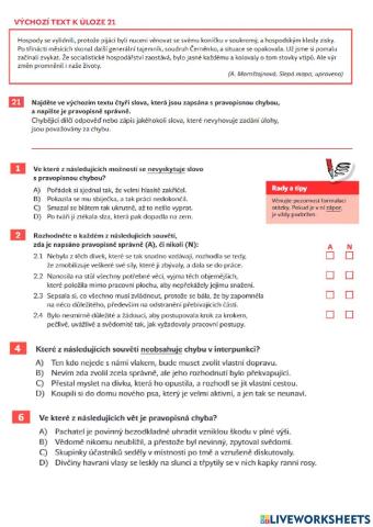 Pravopiské cvičení 9