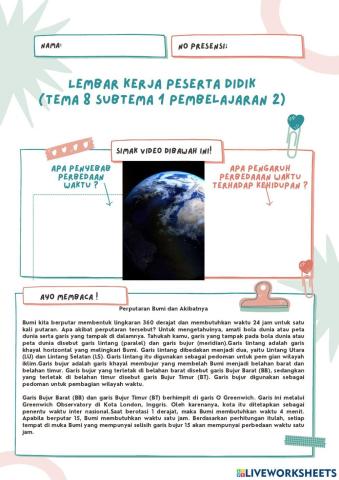 Lkpd kelas 6 tema 8 subtema 1 pembelajaran 2