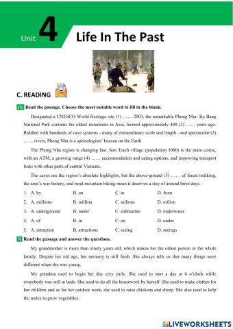 English 9 big4 unit 4 reading, listening and writing