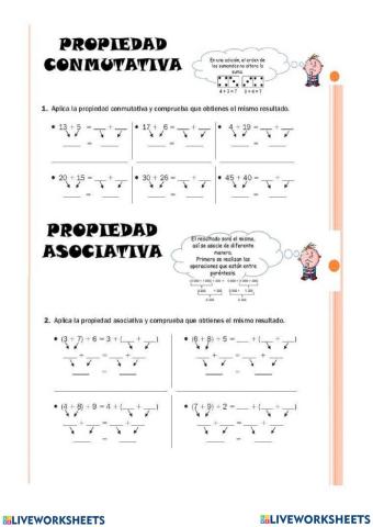 Propiedades sumas y restas