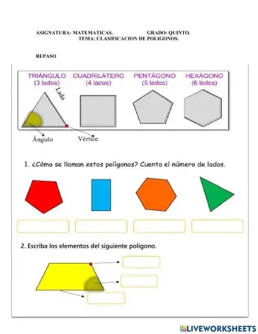 Clasificación de Polígonos.