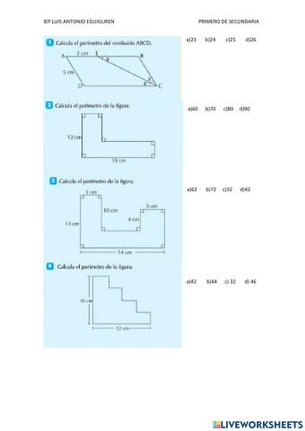 Perimetro de figuras compuestas