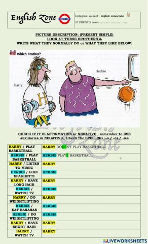 Simple present 3rd person