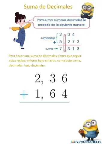 Suma de Decimales