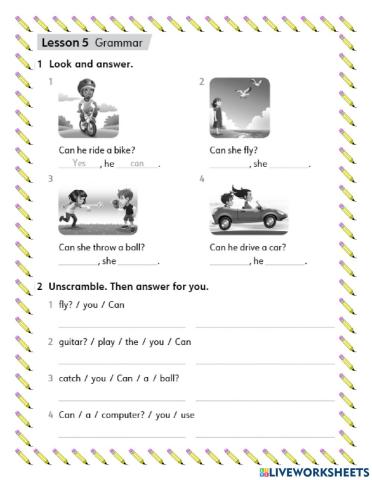 Share it 2 Unit 5 Lesson 5 Grammar
