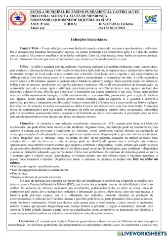 8º ano ciências 06.11.2021