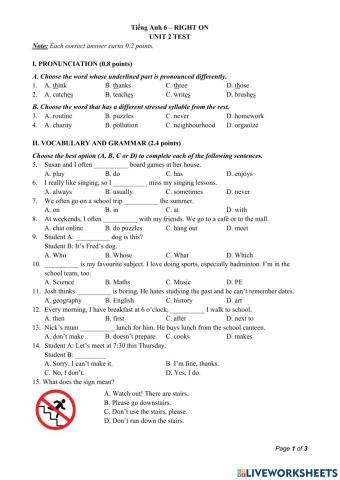 English Level 6 U2RO