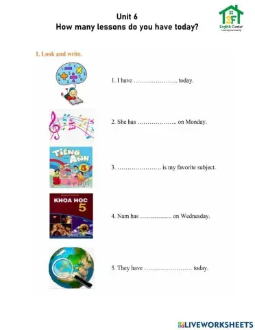 G5-U6-How many lessons do you have today?