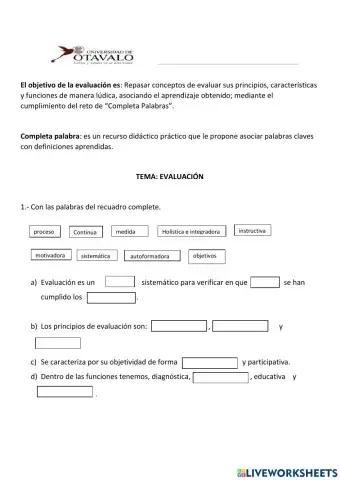 Evaluación