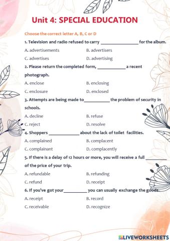 Unit 4-Grade 10-Vocabulary check-Writing