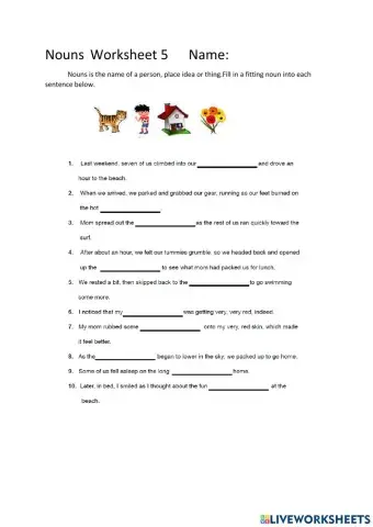 Nouns Worksheet 5
