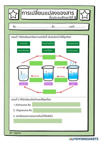 การเปลี่ยนแปลงของสาร ป.5
